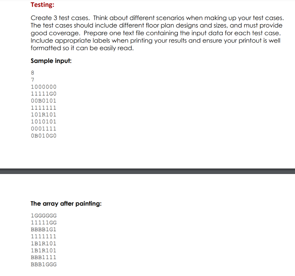 Solved Room Painting Consider a 2D space divided into | Chegg.com