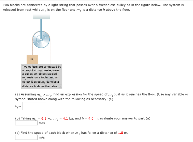 Solved Two Blocks Are Connected By A Light String That Chegg Com