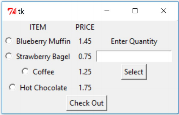 With the code given, write a cash register Tkinter | Chegg.com