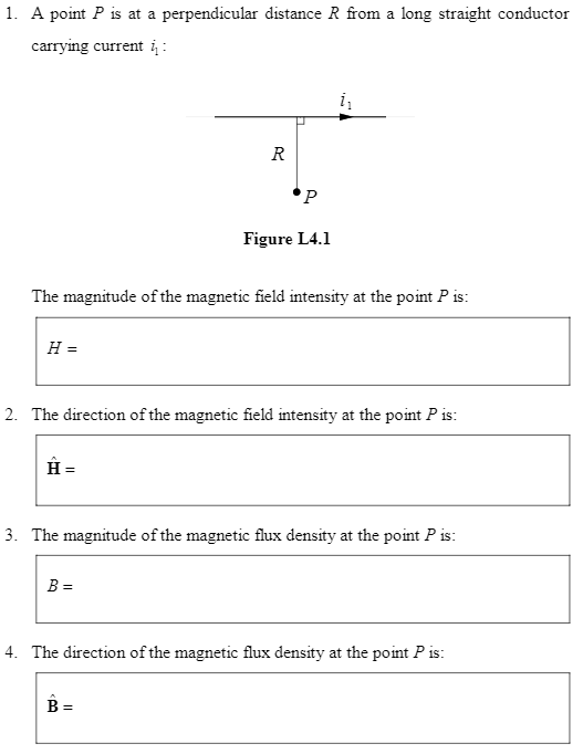 Solved 1. A point P is at a perpendicular distance R from a | Chegg.com
