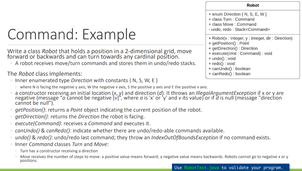 Solved Using Java design pattern | Chegg.com