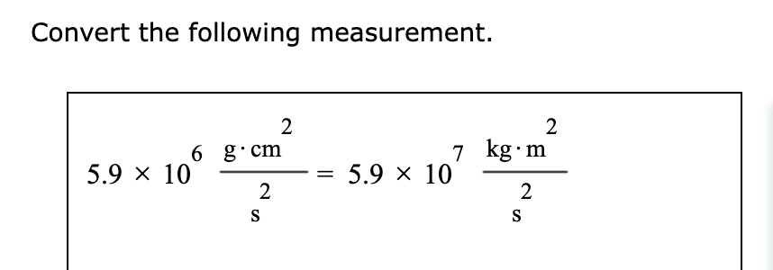 Solved Convert the following measurement. | Chegg.com
