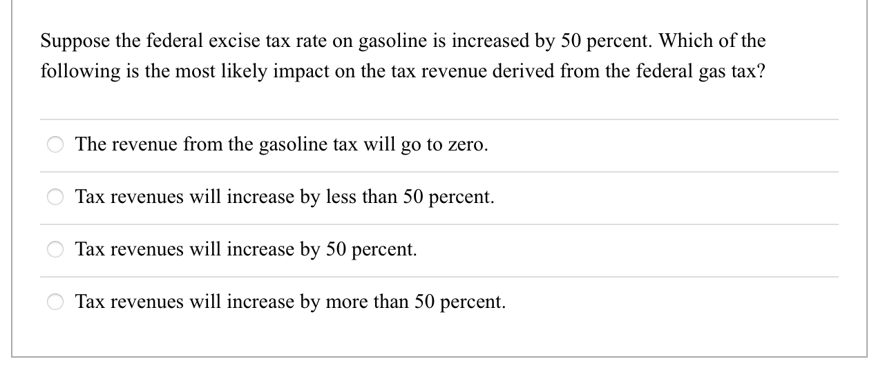 federal gasoline tax revenue