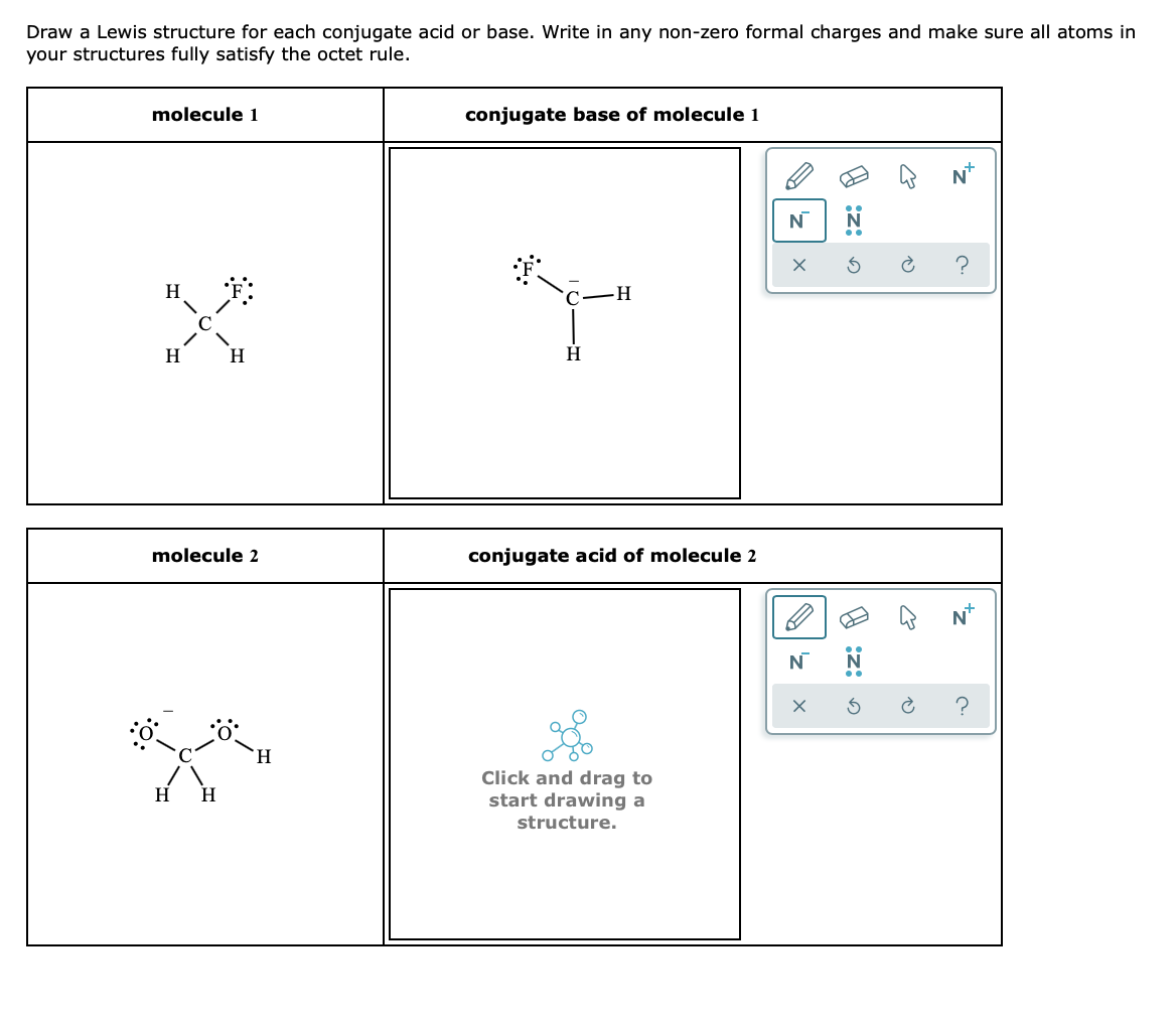 Solved Draw a Lewis structure for each conjugate acid or