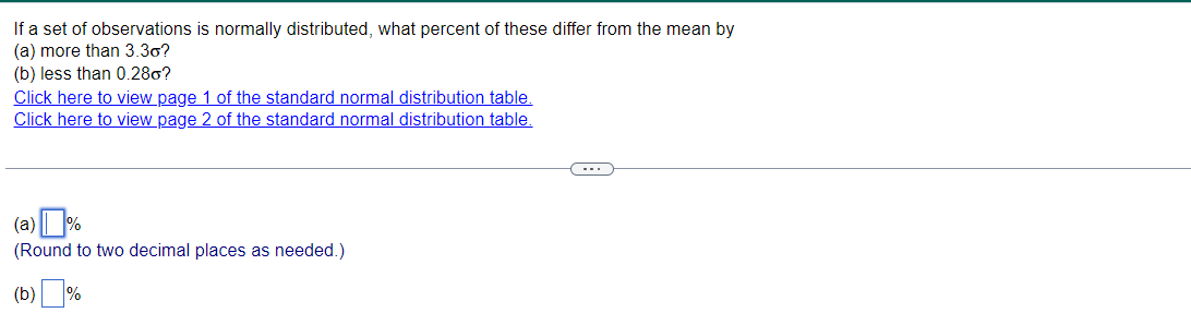 Solved If a set of observations is normally distributed, | Chegg.com