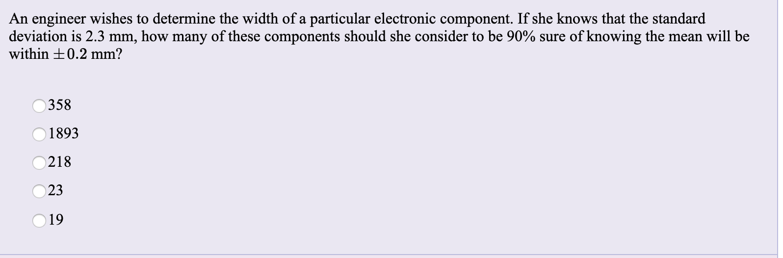 Solved An engineer wishes to determine the width of a | Chegg.com
