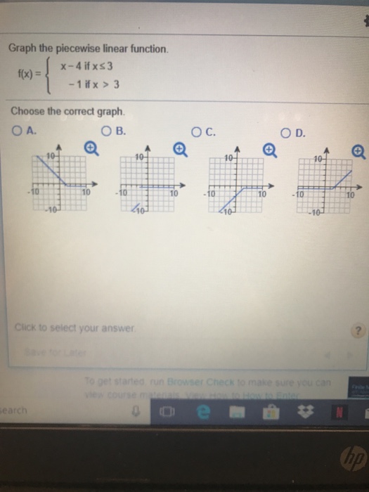 Solved Graph the piecewise linear function Choose the | Chegg.com