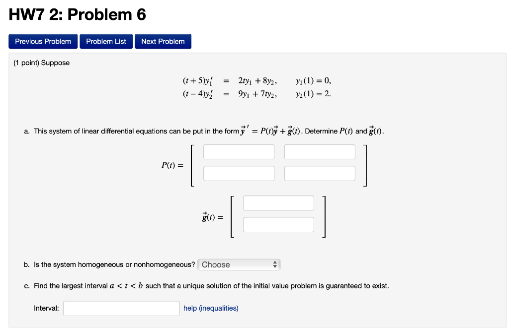 Solved HW7 2: Problem 6 Previous Problem Problem List Next | Chegg.com