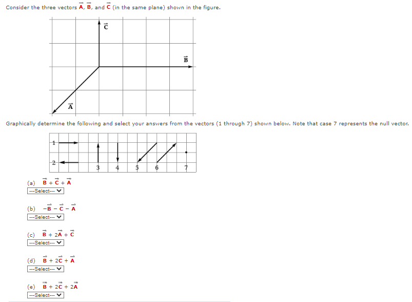 Solved Consider The Three Vectors A,B, And C (in The Same | Chegg.com