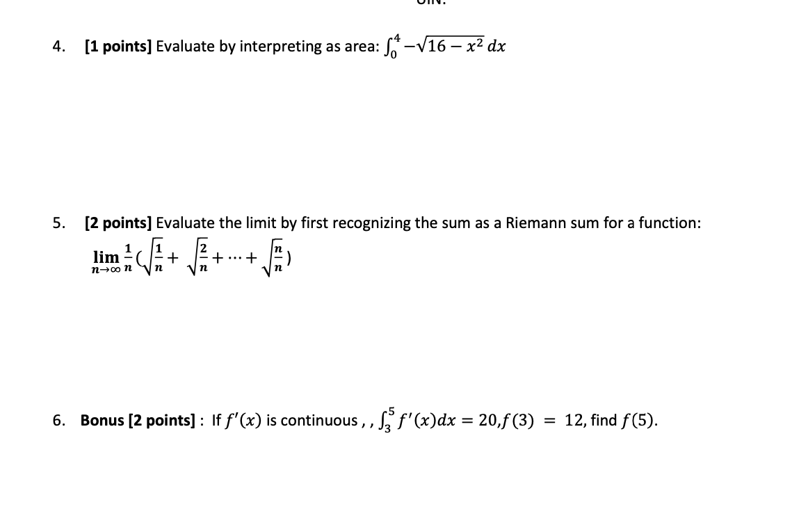 Solved 1. [2 points] Use FTC part 1 and find g'(x), given : | Chegg.com