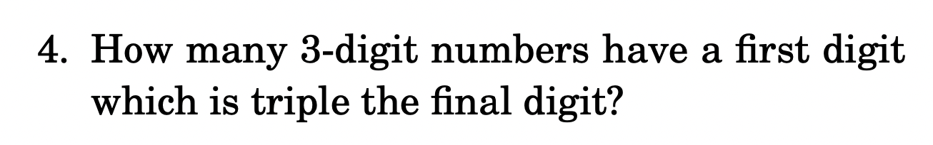 Solved 4. How many 3-digit numbers have a first digit which | Chegg.com