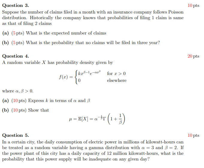 Solved If You Could Show Solutions For 3b), 4a) And B) And | Chegg.com