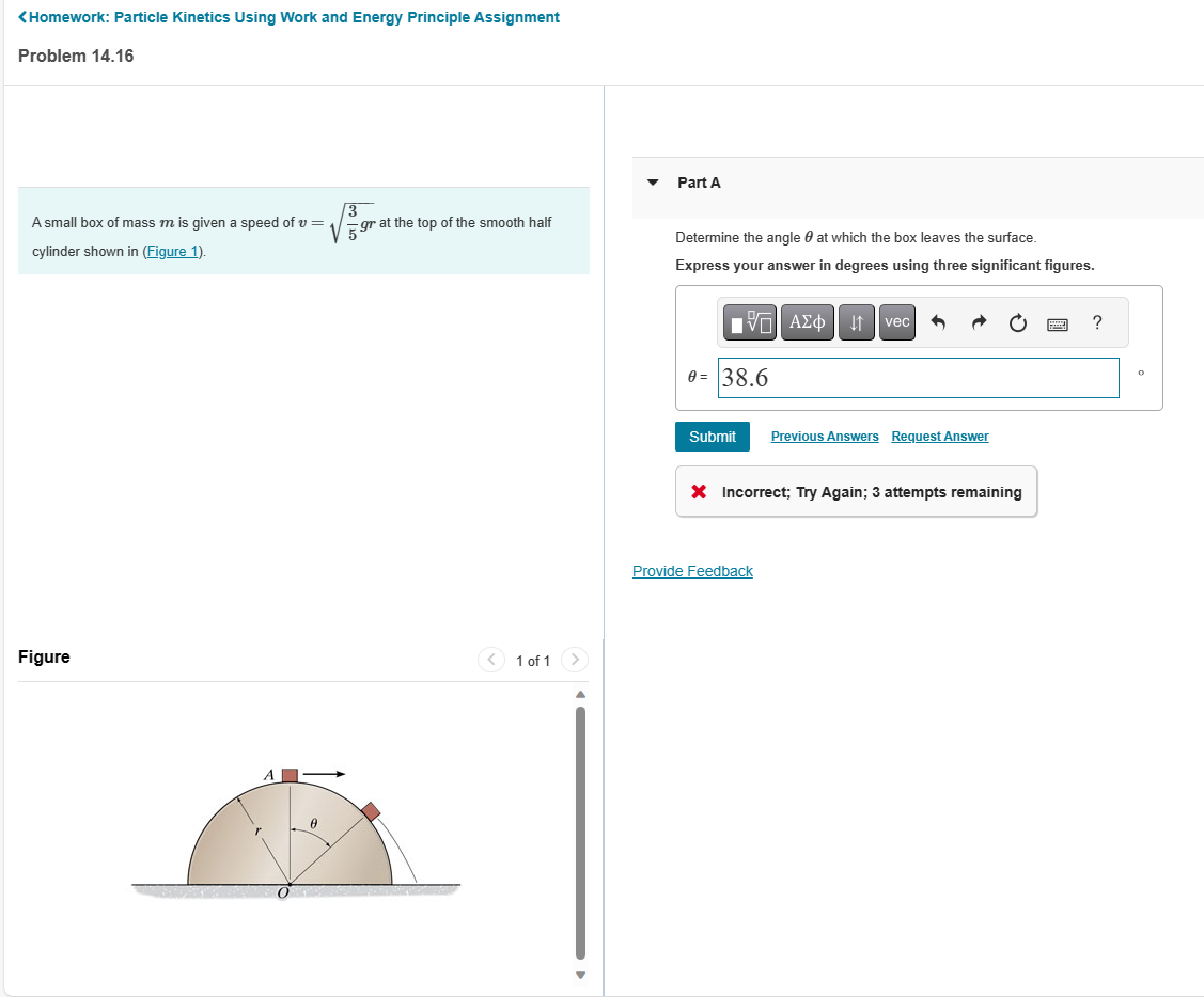 Solved くHomework: Particle Kinetics Using Work and Energy | Chegg.com