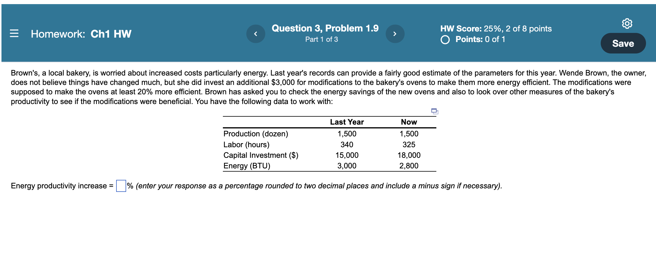 Solved = Homework: Ch1 HW Question 3, Problem 1.9 Part 1 Of | Chegg.com