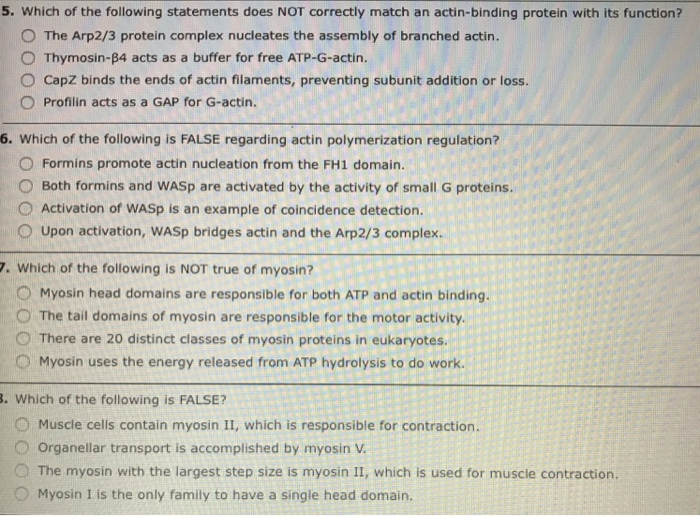Solved 5. Which of the following statements does NOT