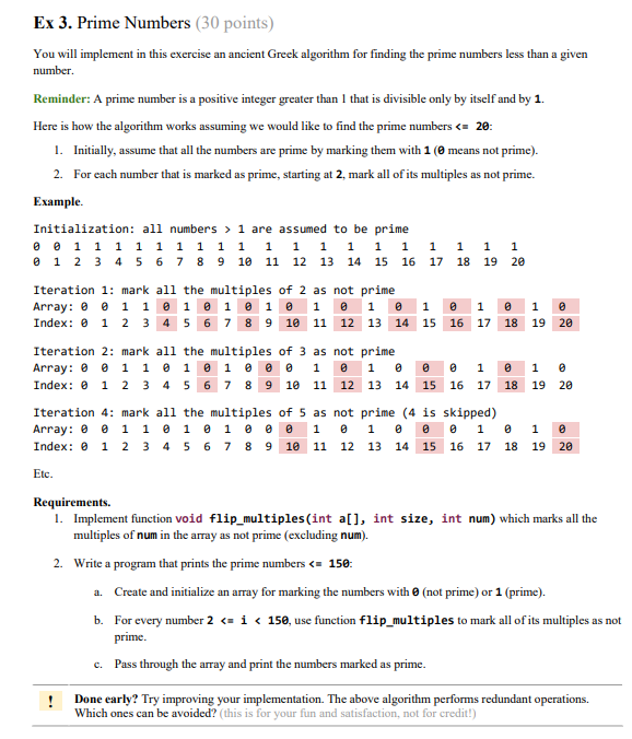 Solved Ex 3. Prime Numbers (30 points) You will implement in | Chegg.com