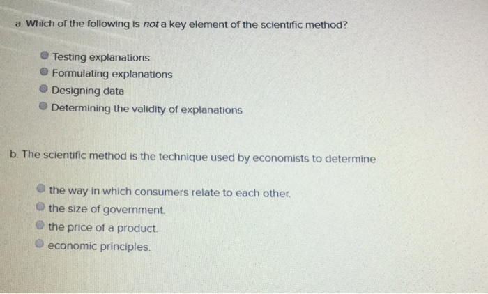 Solved a. Which of the following is not a key element of the | Chegg.com