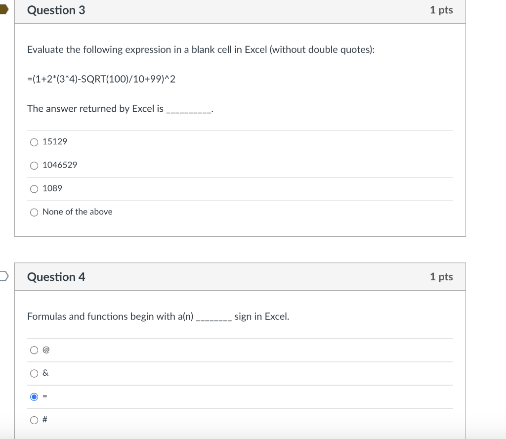 Solved Question 1 1 pts A can contain multiple worksheet Chegg com