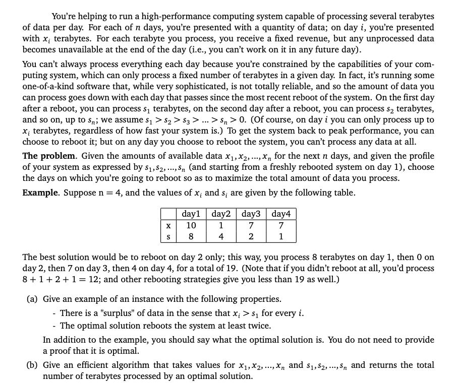 Solved Write the algorithm in Python and give an example how