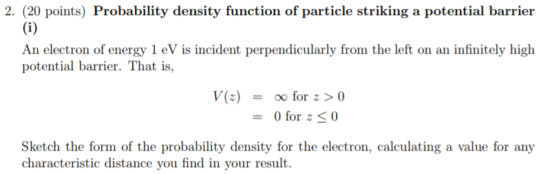 Solved 2. (20 points) Probability density function of | Chegg.com