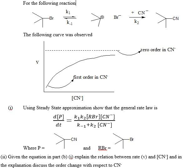 Solved For The Following Reaction Ki Br Cn Br Cn K1 Chegg Com