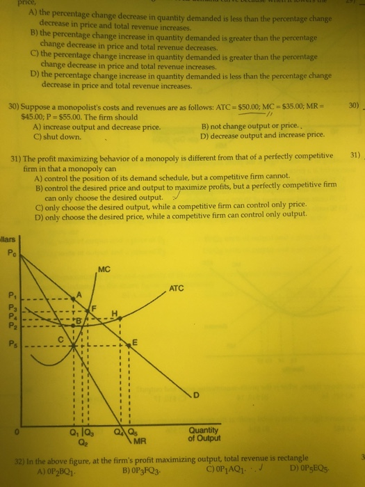 Solved price, A) the percentage change decrease in quantity | Chegg.com