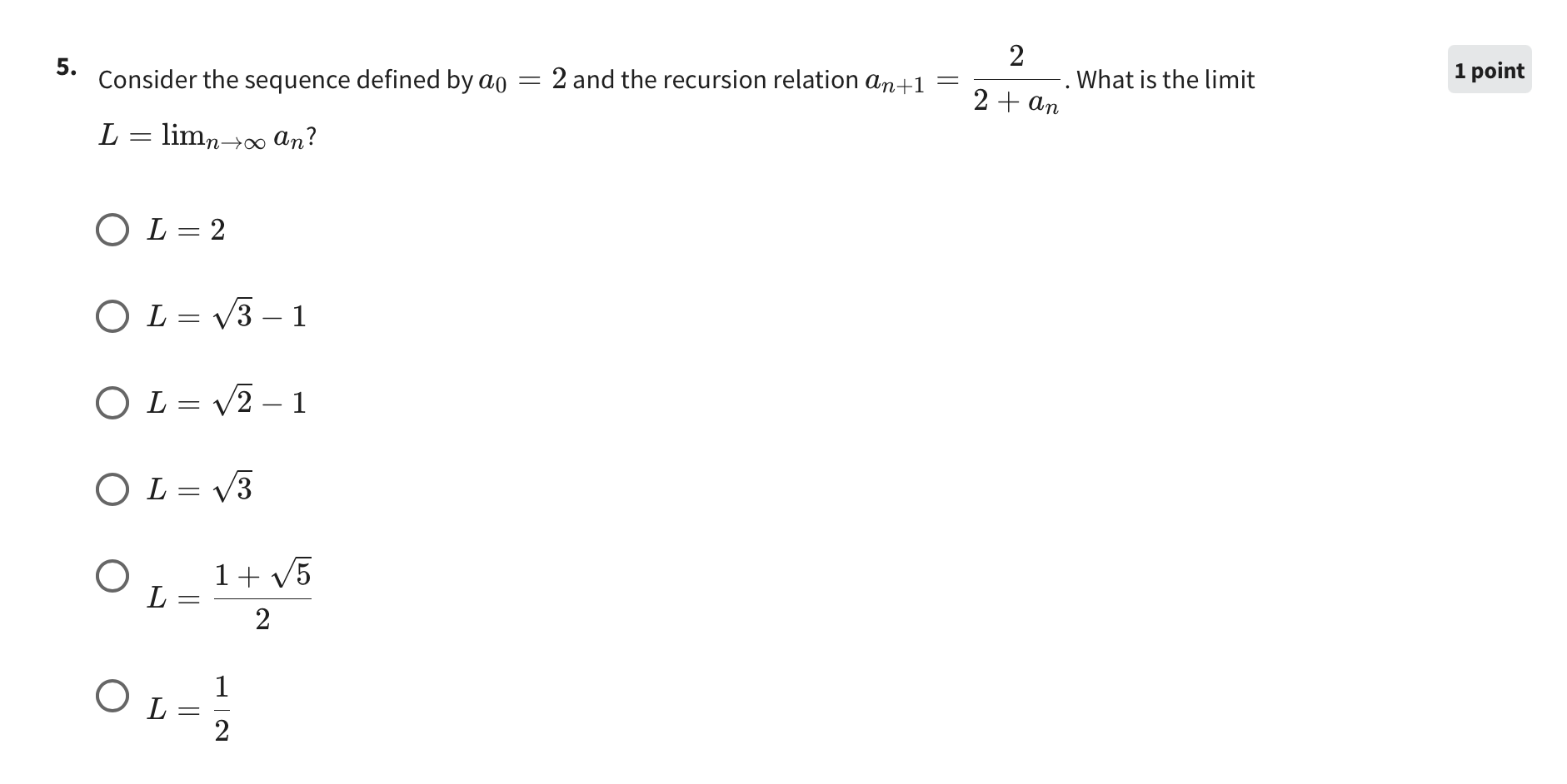 Solved 5 Consider The Sequence Defined By A02 And The 7821