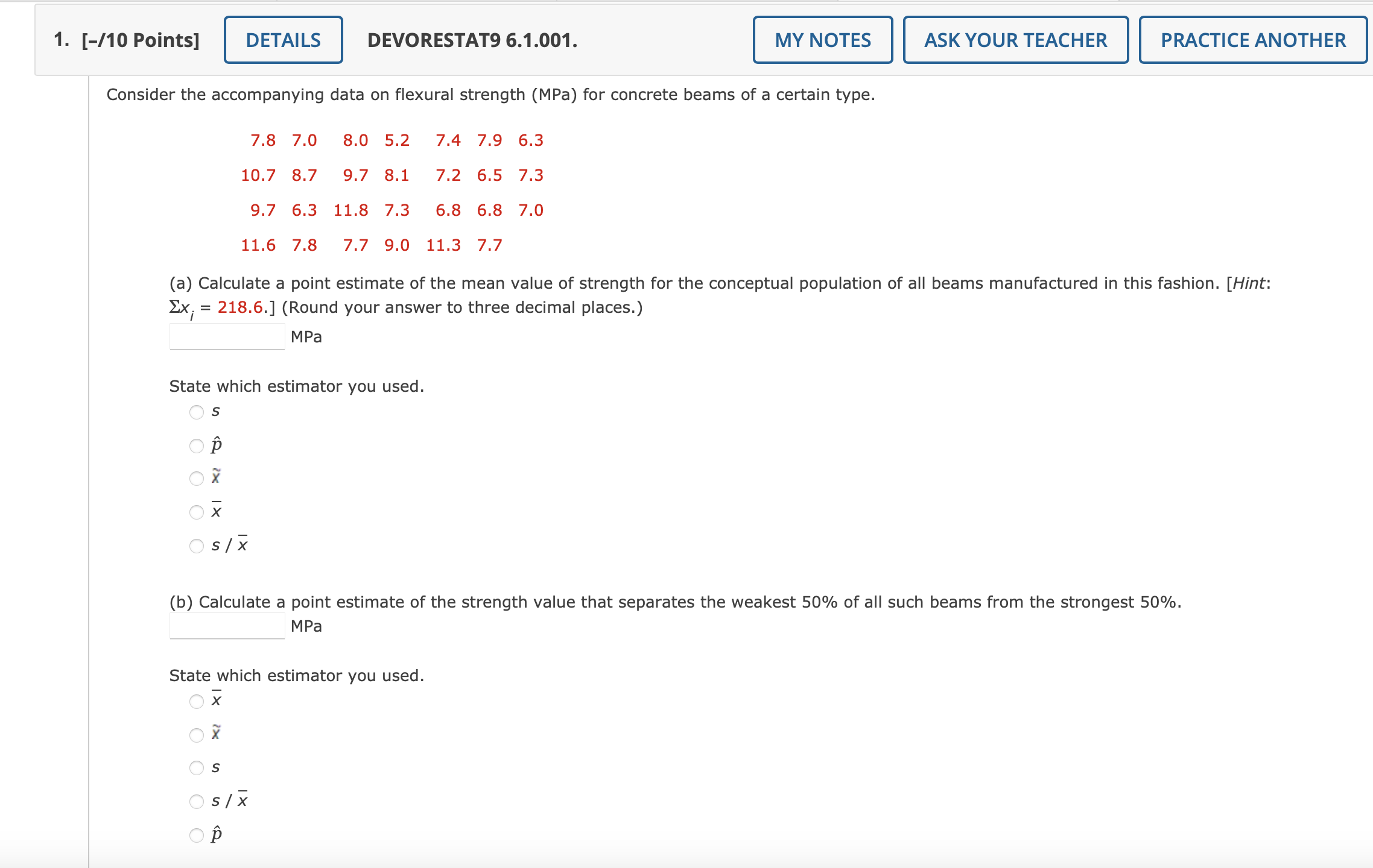 a-calculate-a-point-estimate-of-the-mean-value-of-chegg