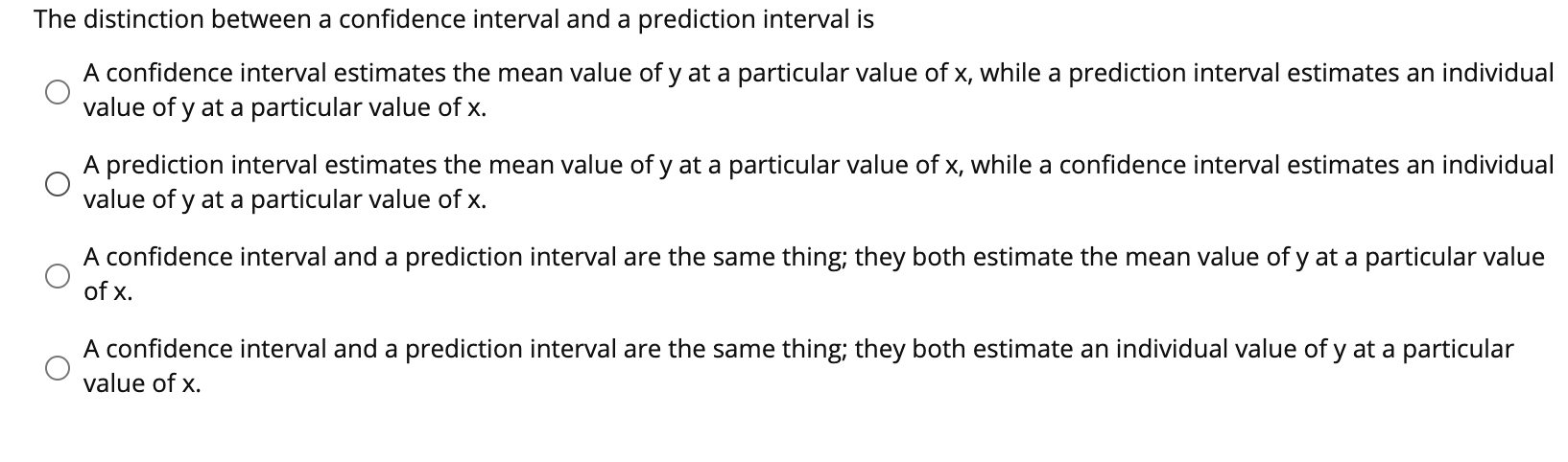 Solved The distinction between a confidence interval and a | Chegg.com