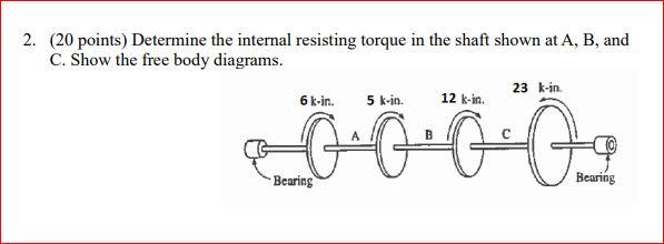 Solved 2. (20 points) Determine the internal resisting | Chegg.com