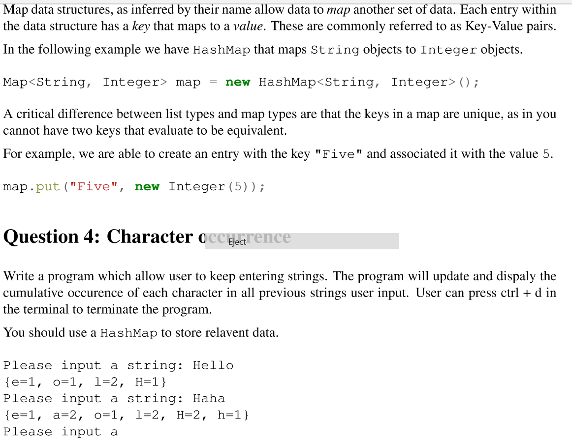 Solved Map data structures, as inferred by their name allow | Chegg.com