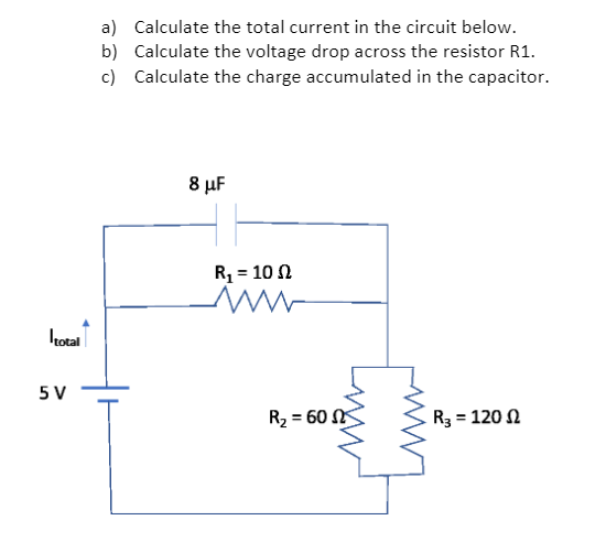 Solved a) Calculate the total current in the circuit below. | Chegg.com