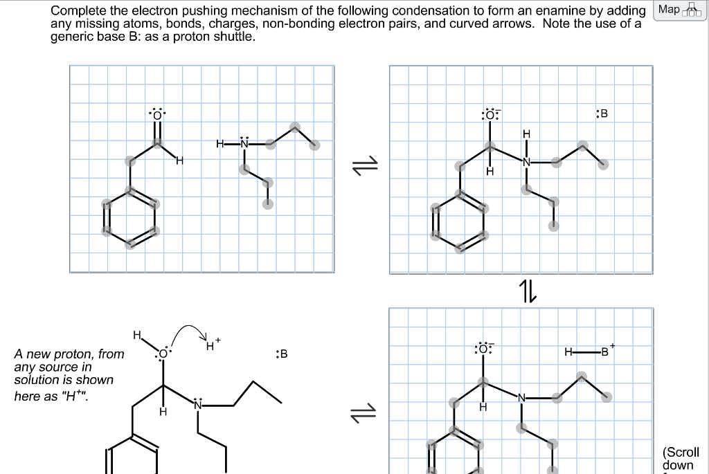 Solved Complete the electron pushing mechanism of the | Chegg.com