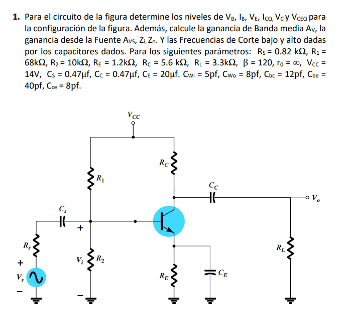 1. Para El Circuito De La Figura Determine Los | Chegg.com