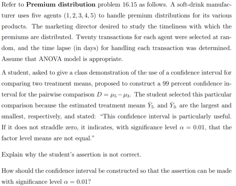 Solved Refer to Premium distribution problem 16.15 as | Chegg.com