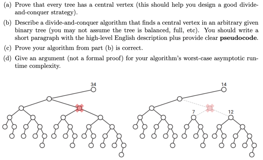 Let T be a binary tree with n vertices. Deleting any | Chegg.com