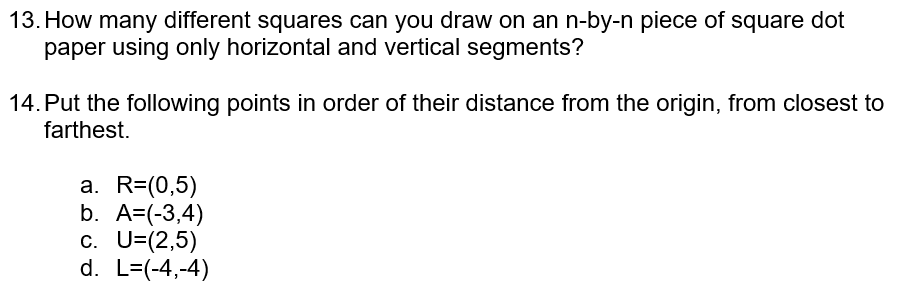 Solved 13. How many different squares can you draw on an | Chegg.com