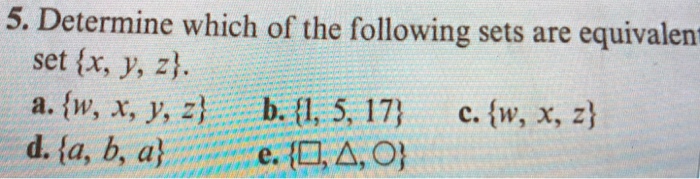 Solved 5. Determine which of the following sets are | Chegg.com