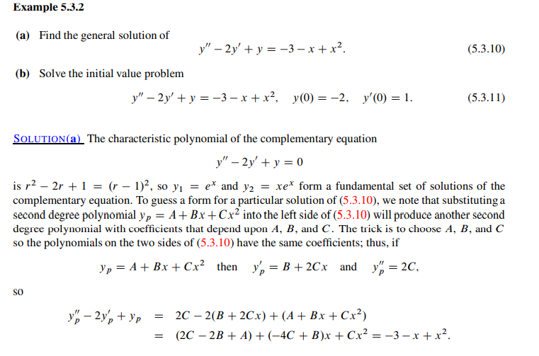 Solved In Exercises 1-6 find a particular solution by the | Chegg.com