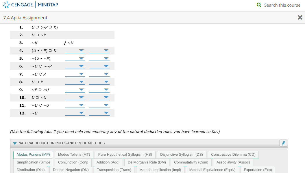 Solved CENGAGE MINDTAP Q Search this course X 7. Natural | Chegg.com