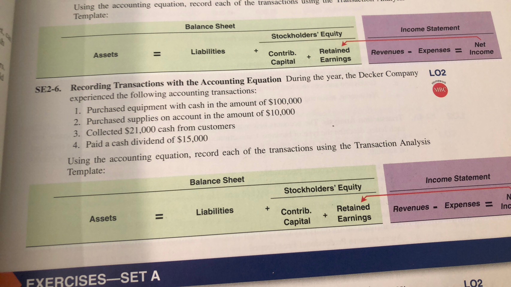 Solved Using the accounting equation, record each of the