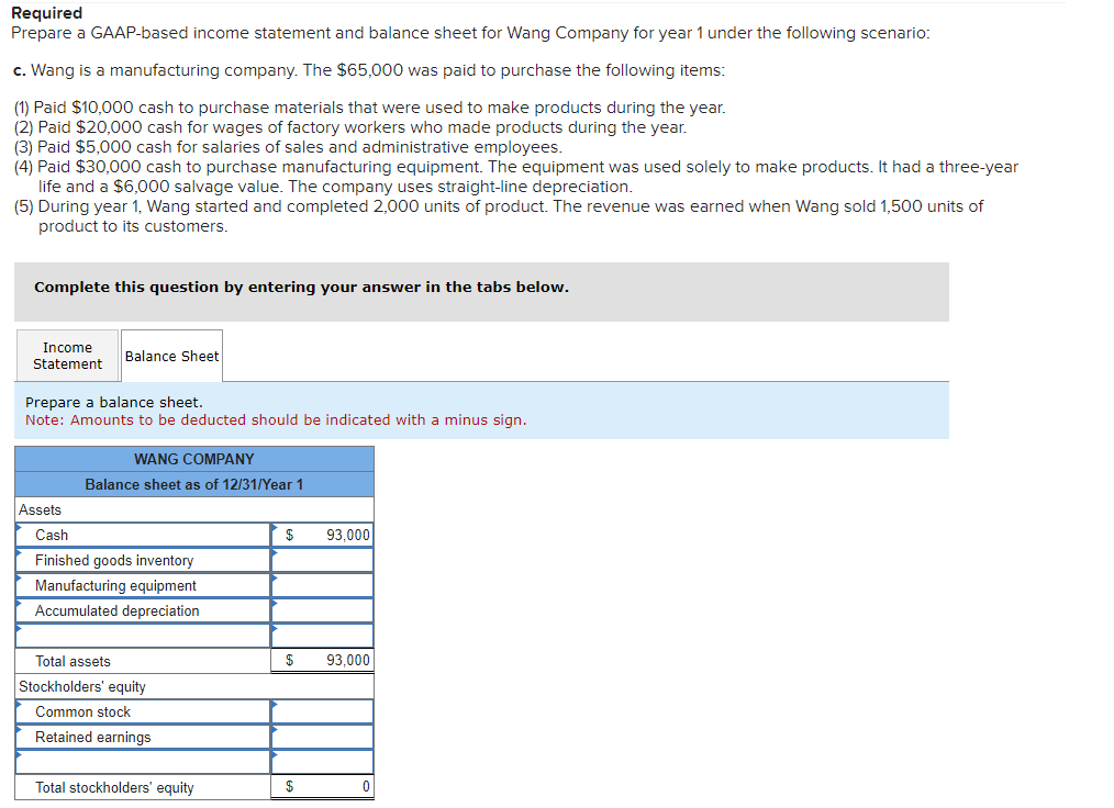 Solved Required Prepare a GAAP-based income statement and | Chegg.com