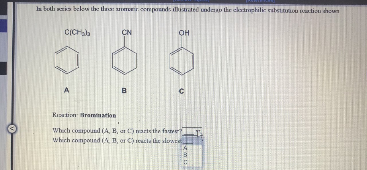 Solved LEGGE In Both Series Below The Three Aromatic | Chegg.com