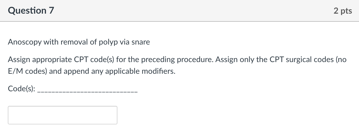 Instructions: Assign appropriate CPT code(s) for the | Chegg.com