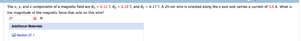 Solved The x, y, and z components of a magnetic field are Bx | Chegg.com