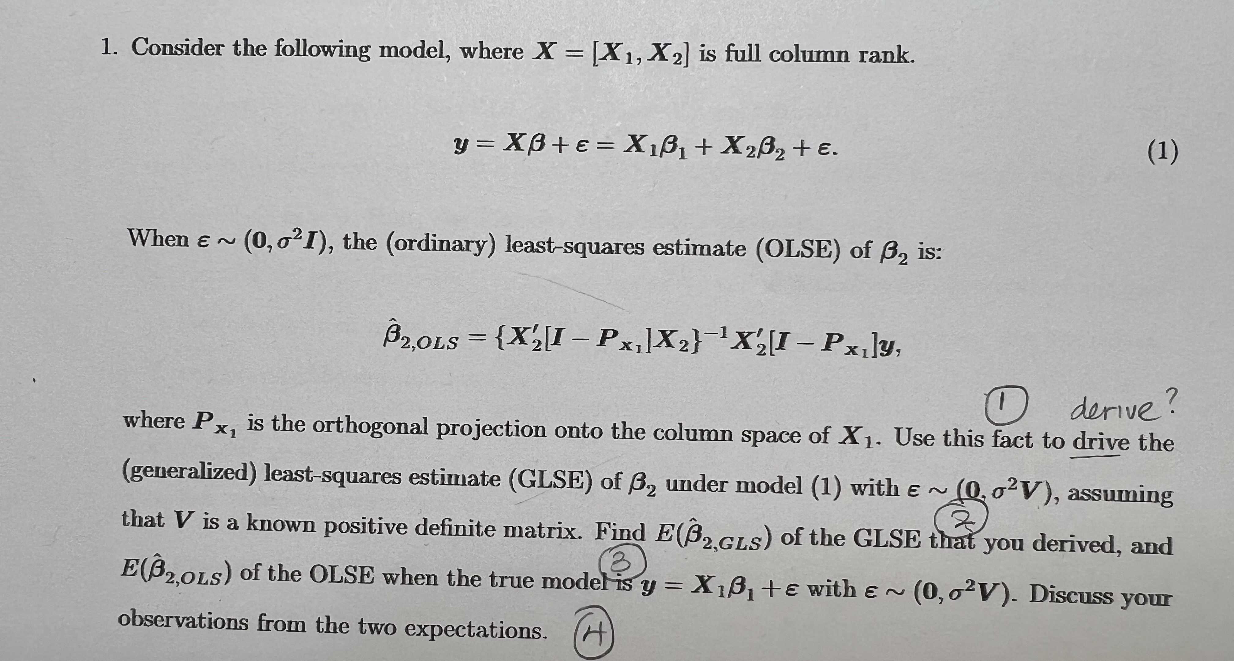 Solved Consider the following model, where x=[x1,x2] ﻿is | Chegg.com