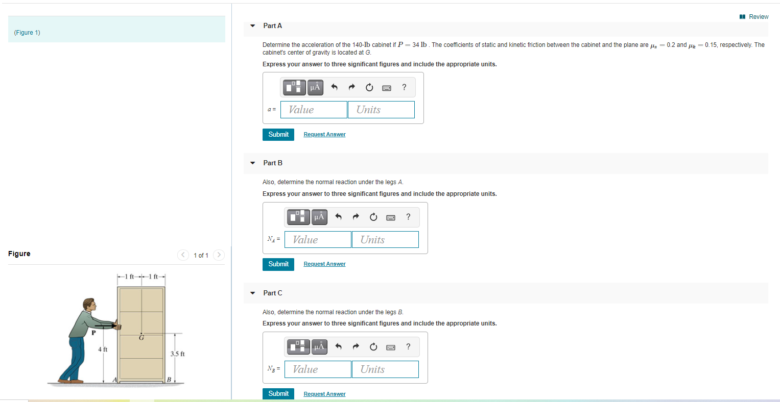 Solved Review Part A (Figure 1) Determine The Acceleration | Chegg.com