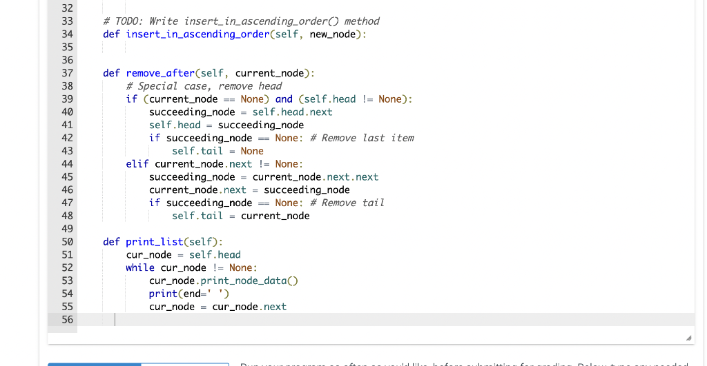 Solved Given main.py and a Node class in Node.py, complete | Chegg.com