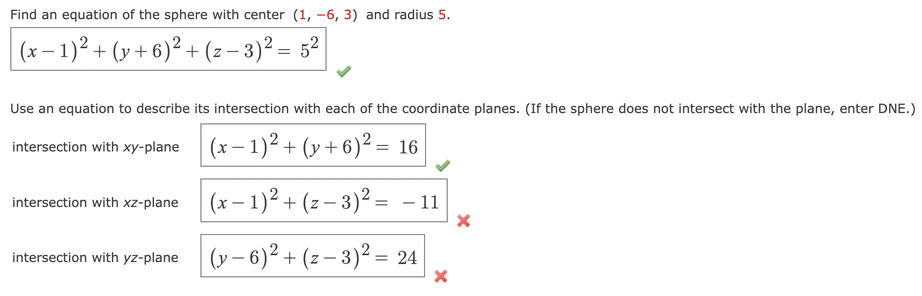 Solved Correct the answers that are marked incorrect. | Chegg.com