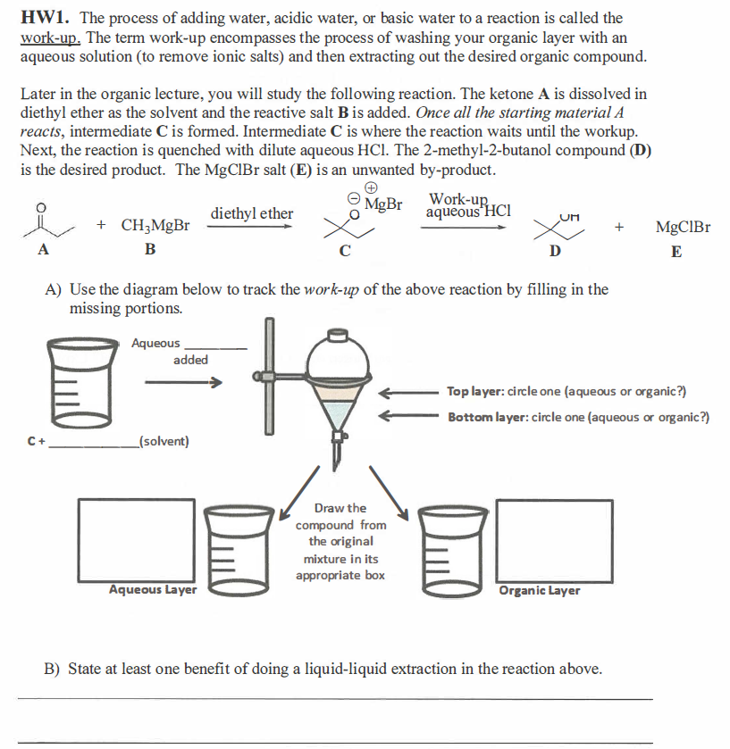 Solved HW1. The process of adding water, acidic water, or | Chegg.com